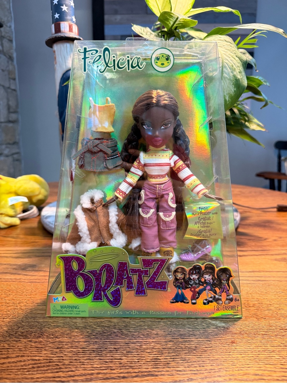 Bratz Original Series 3 Felicia Fashion Doll in Brown Skin Tone with Pink Outfit